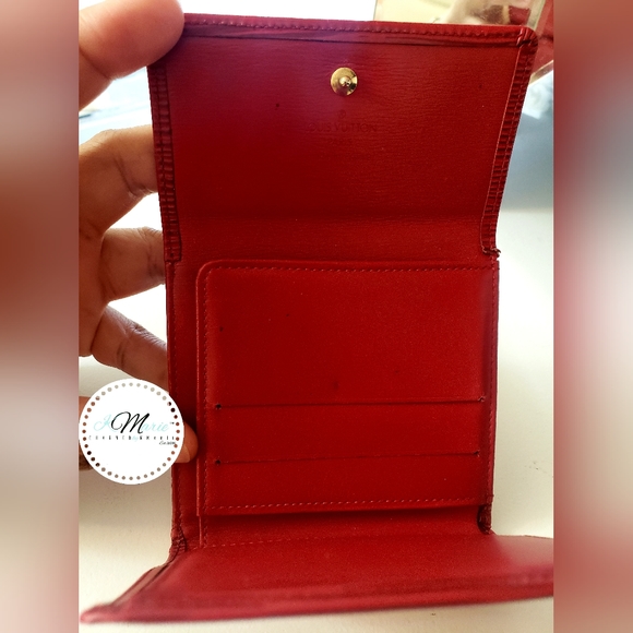 Authentic Louis Vuitton Red Epi Wallet - Picture 5 of 8
